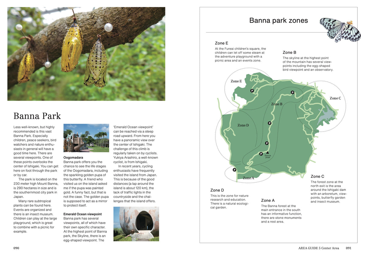 Banna Park area guide and map from the ISL& Ishigaki guidebook